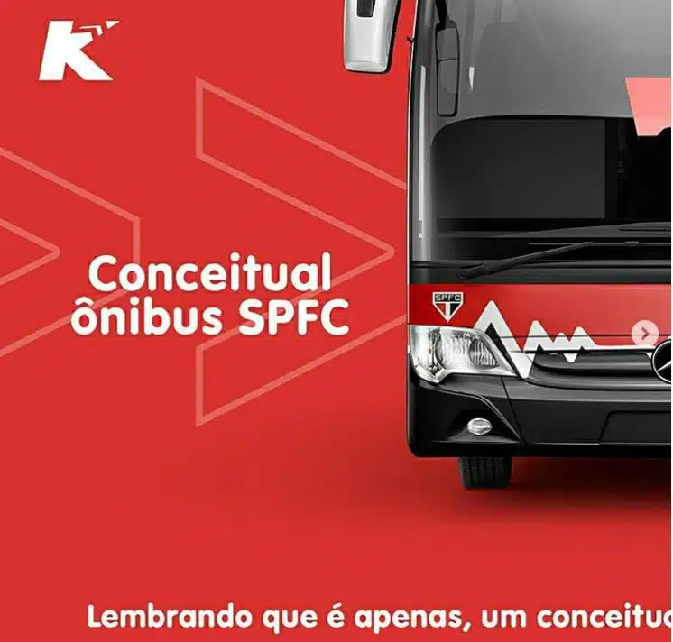 Ônibus personalizado do São Paulo