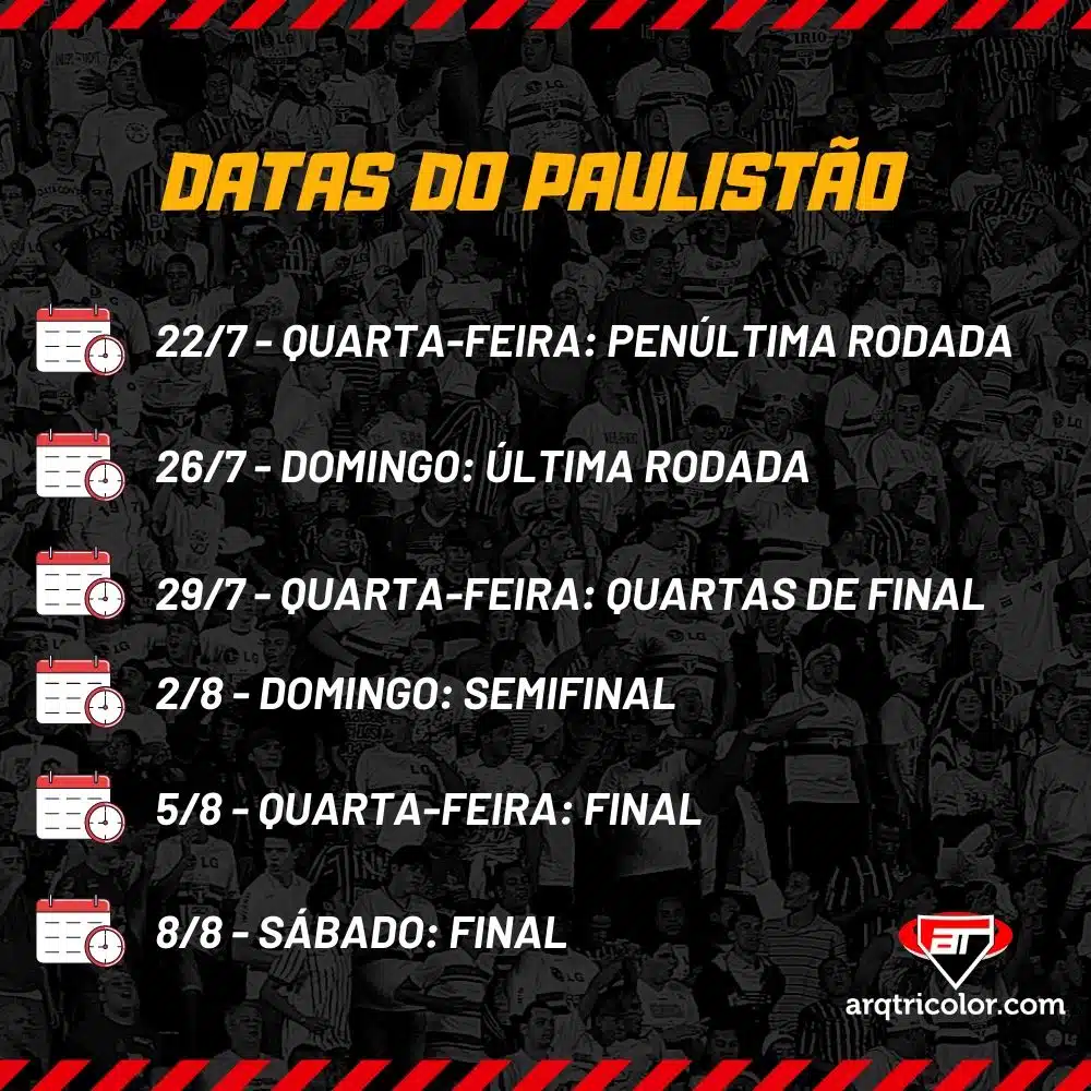 calendario campeonato paulista | Arquibancada Tricolor