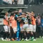 Tricolor comemora gol na Arena Corinthians