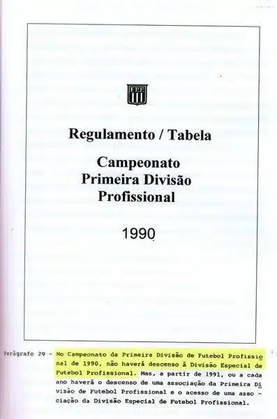Regulamento 1990 | Arquibancada Tricolor