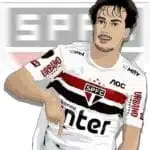 Ilustração do Igor Gomes - jogador do São Paulo