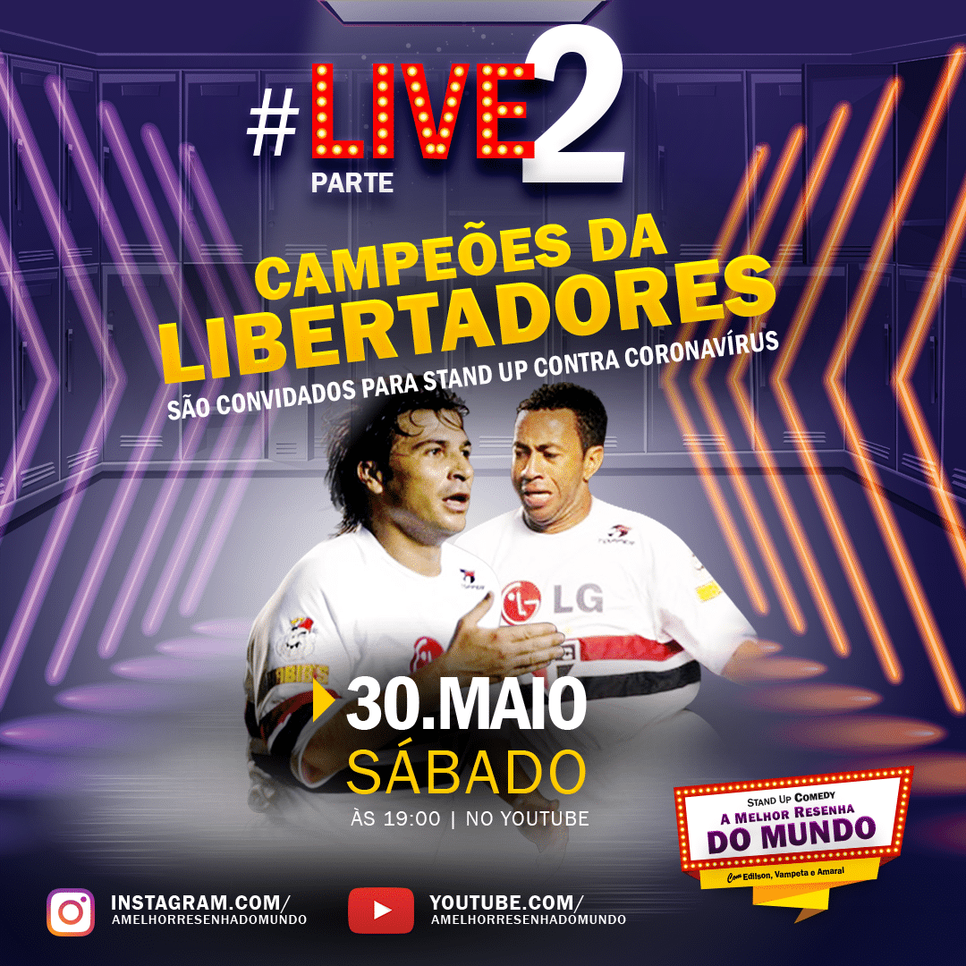 Júnior e Luizão farão parte de uma live contra o Coronavírus