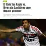 Diário Olé traz como destaque o retorno de Pablo à equipe do São Paulo