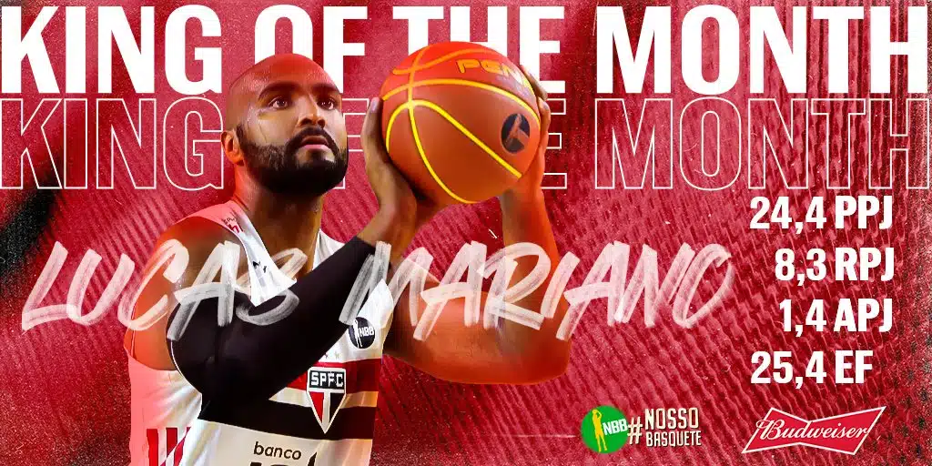 Lucas Mariano é o 'King Of The Month' de fevereiro no NBB