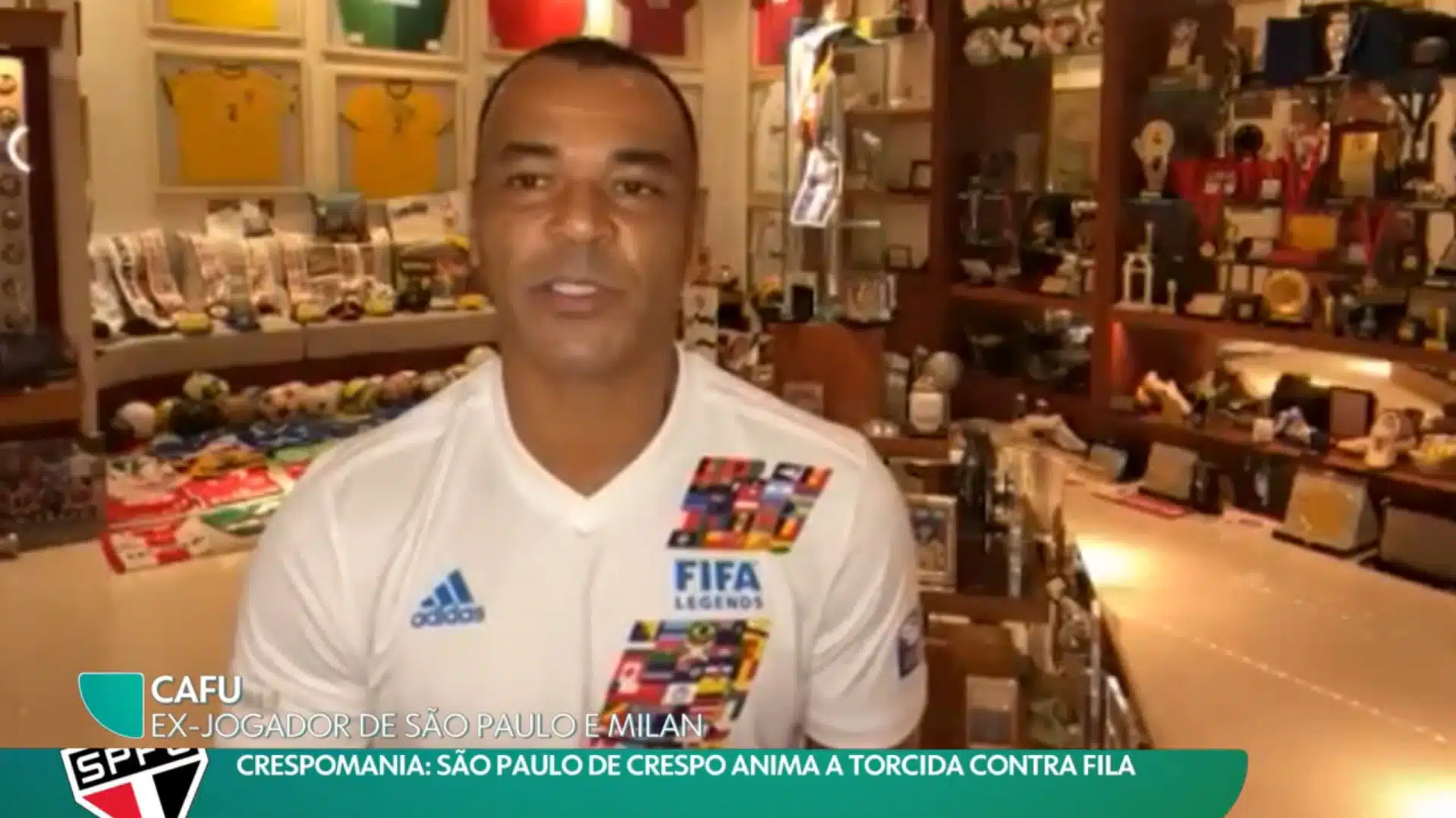 Cafu fala sobre Hernán Crespo e manda recado para o treinador do São Paulo
