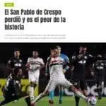 Mídia internacional repercute mais uma derrota do São Paulo