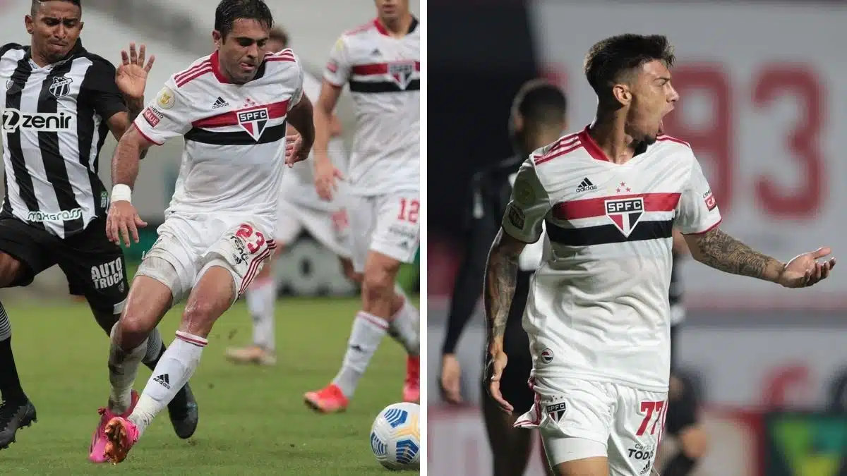 Eder e Rigoni devem formar dupla de ataque do São Paulo contra o Fortaleza