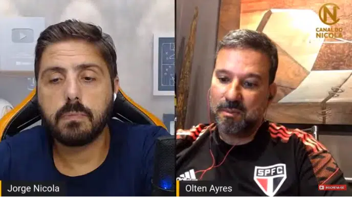 Olten Ayres participa de live com jornalista e comenta situação do clube