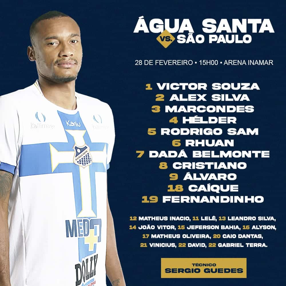 Assista ao vivo o jogo entre Água Santa x São Paulo | Paulistão 2022