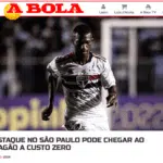Jornal português publica sobre possível interesse do Porto em Vitinho