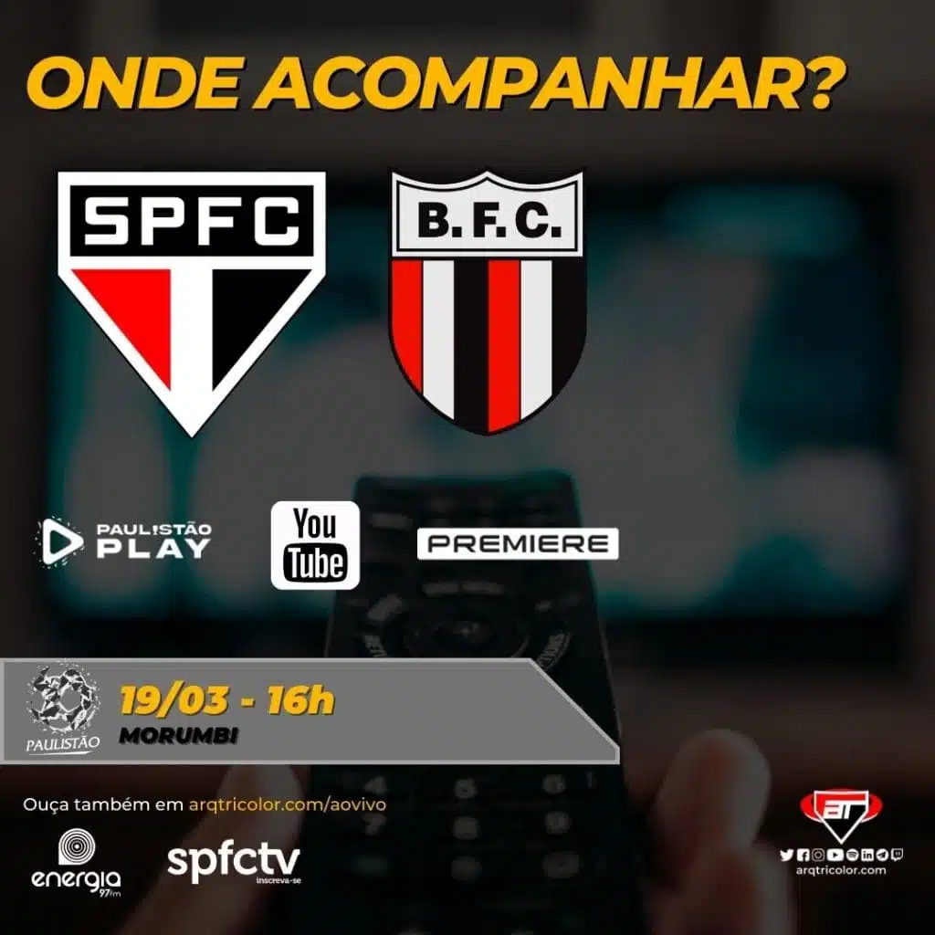 Onde assistir São Paulo x Botafogo (SP) | Paulistão 2022
