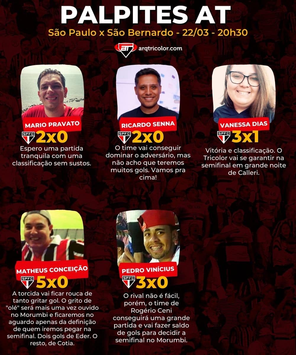 São Paulo x São Bernardo: escalação, desfalques e mais do jogo pela  semifinal do Campeonato Paulista 2022