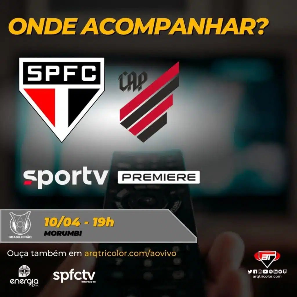 Onde assistir São Paulo x Athletico Paranaense | Brasileirão 2022