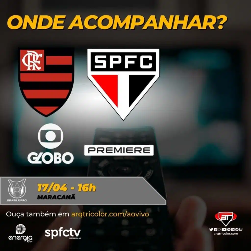 Onde assistir Flamengo x São Paulo | Brasileirão 2022