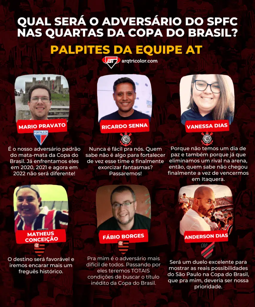 Qual será o adversário do São Paulo nas quartas da Copa do Brasil? | Palpites AT