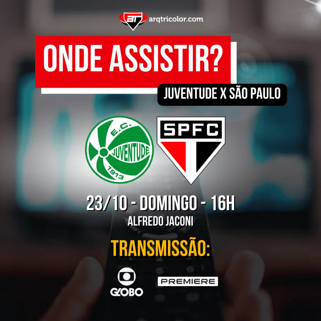 Onde assistir Juventude x São Paulo | Brasileirão 2022