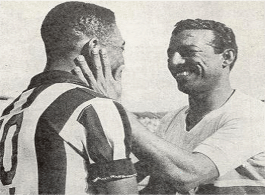 Zizinho e Pelé - 1957
