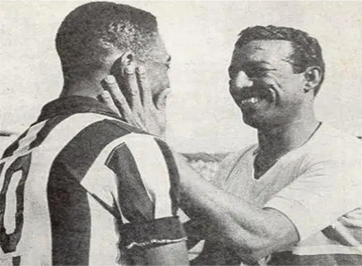 Zizinho e Pelé - 1957