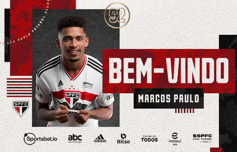 Marcos Paulo é anunciado como novo reforço do São Paulo