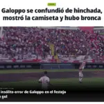 Confusão de Galoppo em comemoração vira notícia na mídia argentina