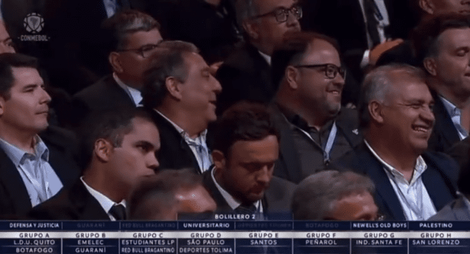 Veja a reação dos dirigentes do Tolima ao cair no grupo do São Paulo na Sul-Americana