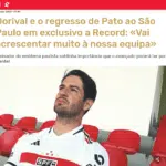 Retorno de Pato ao São Paulo repercute na mídia portuguesa