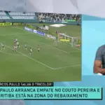 Para Denilson, o Coritiba merecia ter vencido o São Paulo e faz alerta ao torcedor do Tricolor