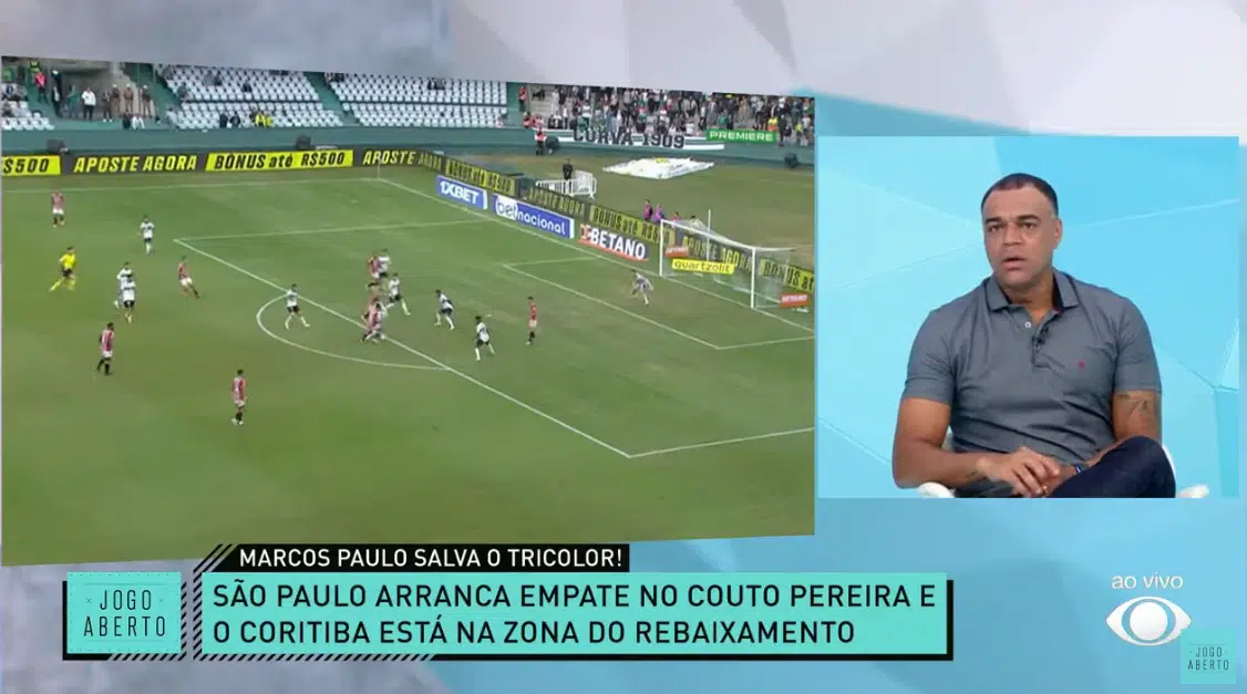 Para Denilson, o Coritiba merecia ter vencido o São Paulo e faz alerta ao torcedor do Tricolor