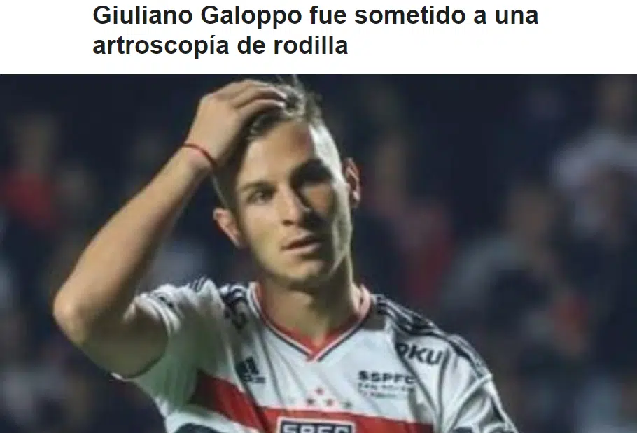 Nova cirurgia de Galoppo é destaque na imprensa argentina