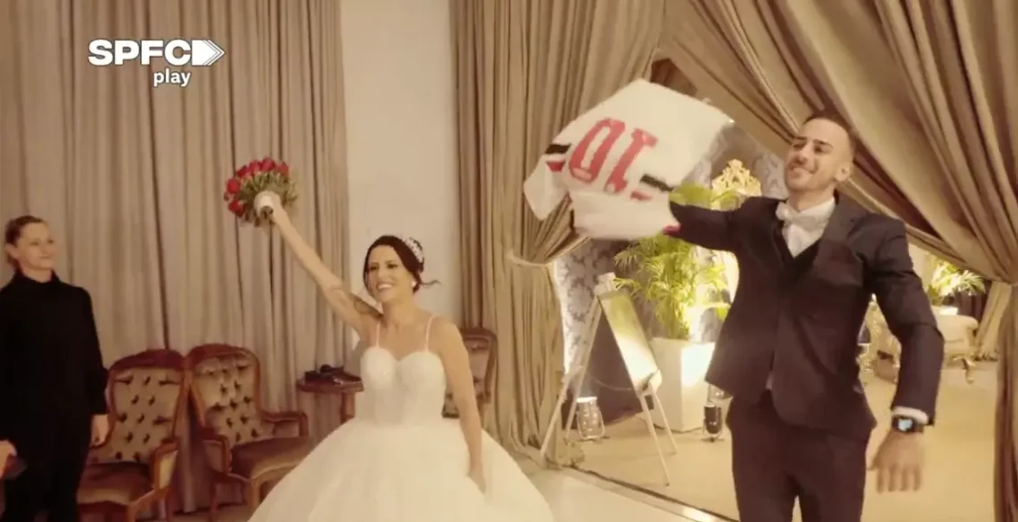 São-paulinos entram em casamento com hino do Tricolor e viralizam na Internet; confira
