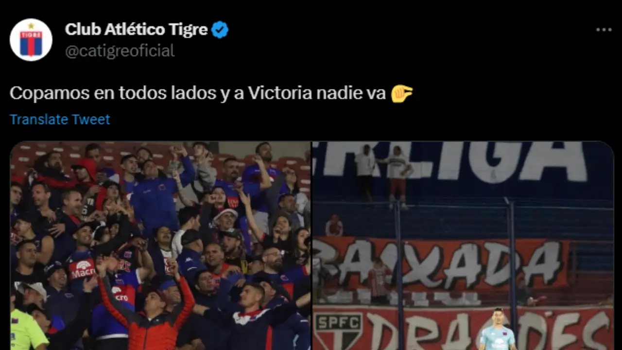 Tigre rebate provocação do São Paulo nas redes sociais; confira
