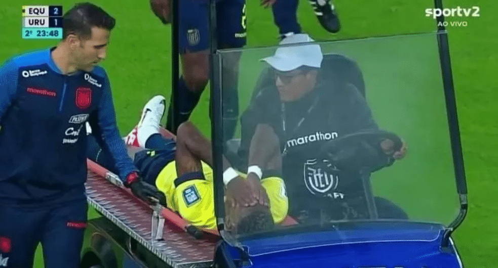 Arboleda lesionado na seleção do Equador - Foto: Reprodução