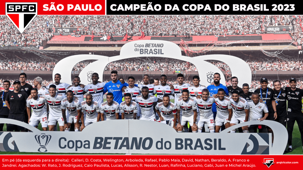 Baixe gratuitamente o pôster do São Paulo campeão da Copa do Brasil 2023
