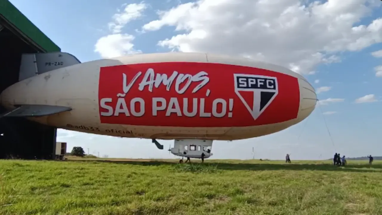 Dirigível do São Paulo: veja imagens captadas pelos torcedores