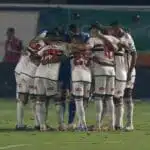 Time do São Paulo na derrota contra o Goiás