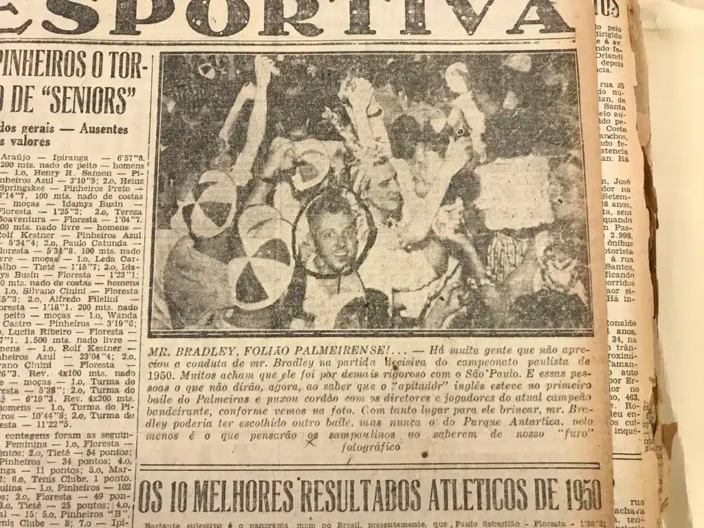 Recorte jornal 1950 | Arquibancada Tricolor