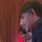 Marcos Biasotto na plateia da Cerimonia de lançamento da Copinha 2024