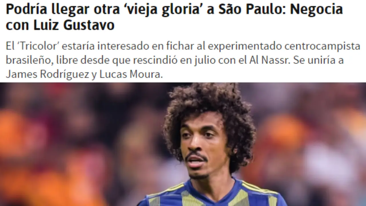 Interesse do São Paulo em Luiz Gustavo vira notícia na mídia espanhola