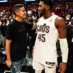 James Rodríguez e astros da NBA se encontram em jogo nos EUA. O jogo entre Miami Heat e Cleveland Cavaliers contou com a presença de um convidado de honra muito especial.