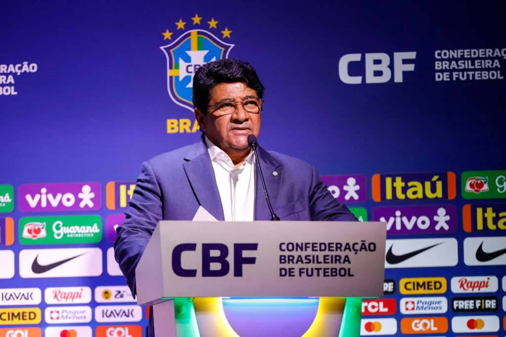 Ednaldo Rodrigues, presidente da CBF, Clubes propõem parada no Brasileirão durante a Copa América