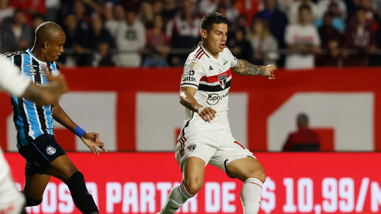 James Rodríguez jogou 676 minutos pelo São Paulo; confira a lista