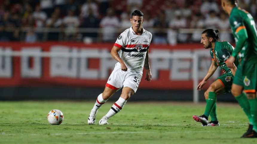 São Paulo pode perder James Rodríguez para a partida contra o Flamengo