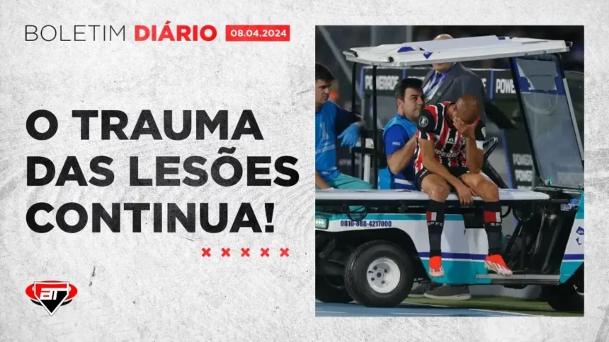 Notícias do São Paulo: O trauma das lesões continua | Boletim Arquibancada Tricolor (08/04)